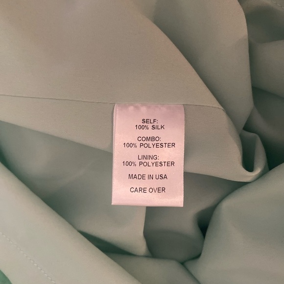 “DANA-MAXX” Silk Agnyss Flores Mint & Sequin Dress - Picture 15 of 16